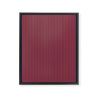 Ultra Fine Stripe Narrow Vertical Pinstripe Pattern in Bold Blue and Orange Framed Canvas Print Gallery Image 6