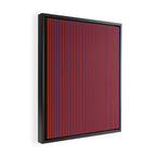 Ultra Fine Stripe Narrow Vertical Pinstripe Pattern in Bold Blue and Orange Framed Canvas Print Gallery Image 2
