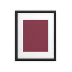 Ultra Fine Stripe Narrow Vertical Pinstripe Pattern in Bold Blue and Orange Framed Art Print Gallery Image 5