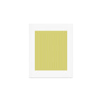 Ultra Fine Stripe Narrow Vertical Pinstripe Pattern in Chartreuse and White Art Print Gallery Image 1