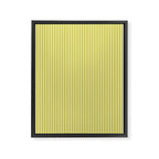 Ultra Fine Stripe Narrow Vertical Pinstripe Pattern in Chartreuse and White Framed Canvas Print Gallery Image 6