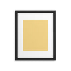 Ultra Fine Stripe Narrow Vertical Pinstripe Pattern in Coastal Italian Lemon Yellow Framed Art Print Gallery Image 5