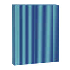 Ultra Fine Stripe Narrow Vertical Pinstripe Pattern in Double Blue Canvas Print Gallery Image 6