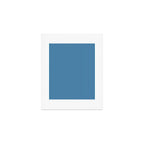 Ultra Fine Stripe Narrow Vertical Pinstripe Pattern in Double Blue Art Print Gallery Image 1