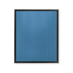 Ultra Fine Stripe Narrow Vertical Pinstripe Pattern in Double Blue Framed Canvas Print Gallery Image 6