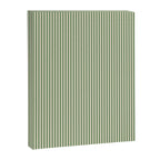 Ultra Fine Stripe Narrow Vertical Pinstripe Pattern in Vintage Green and Beige Canvas Print Gallery Image 6