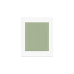 Ultra Fine Stripe Narrow Vertical Pinstripe Pattern in Vintage Green and Beige Art Print Gallery Image 1