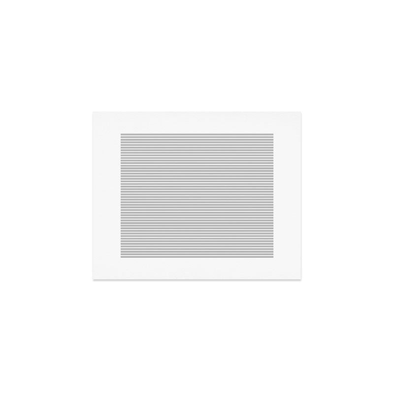 Ultra Fine Stripes Horizontal Minimalist Pattern in Gray and White Art Print Gallery Image 1