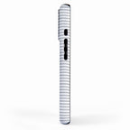 Ultra Fine Stripes Horizontal Minimalist Pattern in Gray and White iPhone Case Gallery Image 2