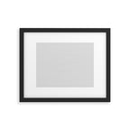 Ultra Fine Stripes Horizontal Minimalist Pattern in Gray and White Framed Art Print Gallery Image 5