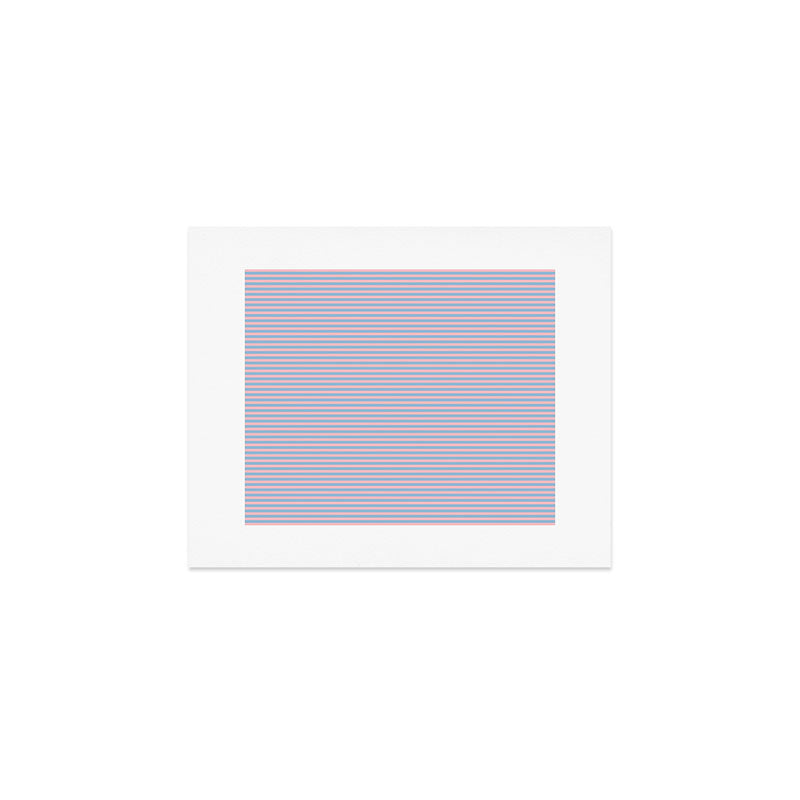 Ultra Fine Stripes Light Blue and Baby Pink Pattern Art Print Gallery Image 1