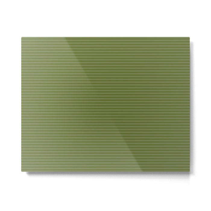 Ultra Fine Stripes Narrow Stripe Pattern in Olive Moss Green Metal Print Gallery Image 1