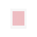 Ultra Fine Stripes Narrow Vertical Stripe Pattern in Fresh Cottage Pink and White Art Print Gallery Image 1