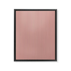 Ultra Fine Stripes Narrow Vertical Stripe Pattern in Mocha Brown and Pink Framed Canvas Print Gallery Image 6