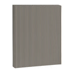 Ultra Fine Stripes Vertical Minimalist Pattern in Black and Almond Cream Canvas Print Gallery Image 6