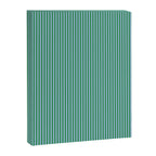 Ultra Fine Stripes Vertical Minimalist Pattern in Contemporary Green and Light Blue Canvas Print Gallery Image 6