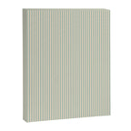Ultra Fine Stripes Vertical Minimalist Pattern in Light Celadon Blue Green and Cream Canvas Print Gallery Image 6