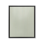 Ultra Fine Stripes Vertical Minimalist Pattern in Light Celadon Blue Green and Cream Framed Canvas Print Gallery Image 6