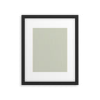 Ultra Fine Stripes Vertical Minimalist Pattern in Light Celadon Blue Green and Cream Framed Art Print Gallery Image 5