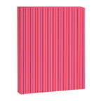 Ultra Fine Stripes Vertical Pattern in Preppy Pink and Red Canvas Print Gallery Image 6