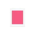 Ultra Fine Stripes Vertical Pattern in Preppy Pink and Red Art Print Gallery Image 1