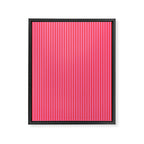 Ultra Fine Stripes Vertical Pattern in Preppy Pink and Red Framed Canvas Print Gallery Image 6