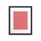 Ultra Fine Stripes Vertical Pattern in Retro Christmas Red and Pink Framed Art Print Gallery Image 5
