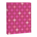 Valentine Hearts and Stars Hot Pink Mid Century Modern Atomic Age Starburst Pattern Canvas Print Gallery Image 6