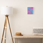 Vaporwave Pink and Blue Retro 80s Palm Springs Abstract Pattern Canvas Print Gallery Image 2