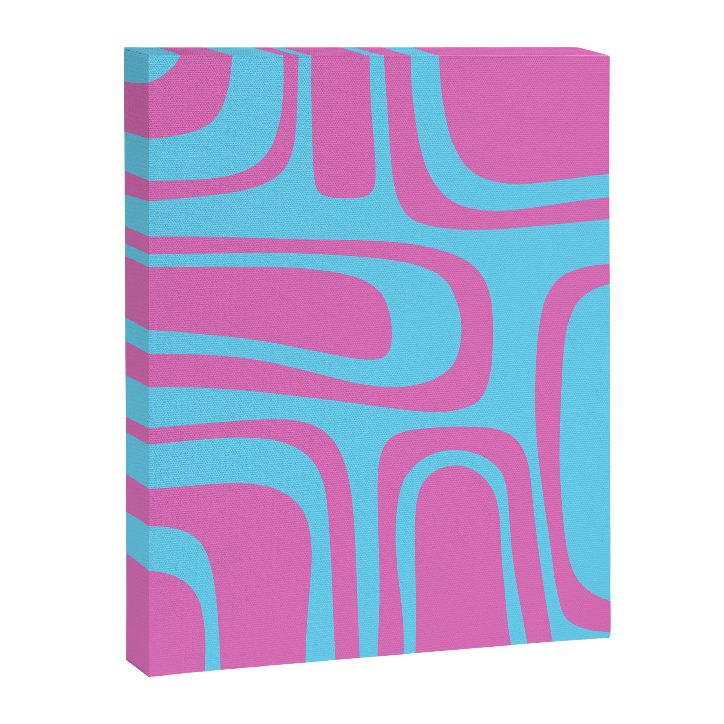 Vaporwave Pink and Blue Retro 80s Palm Springs Abstract Pattern Canvas Print Gallery Image 8