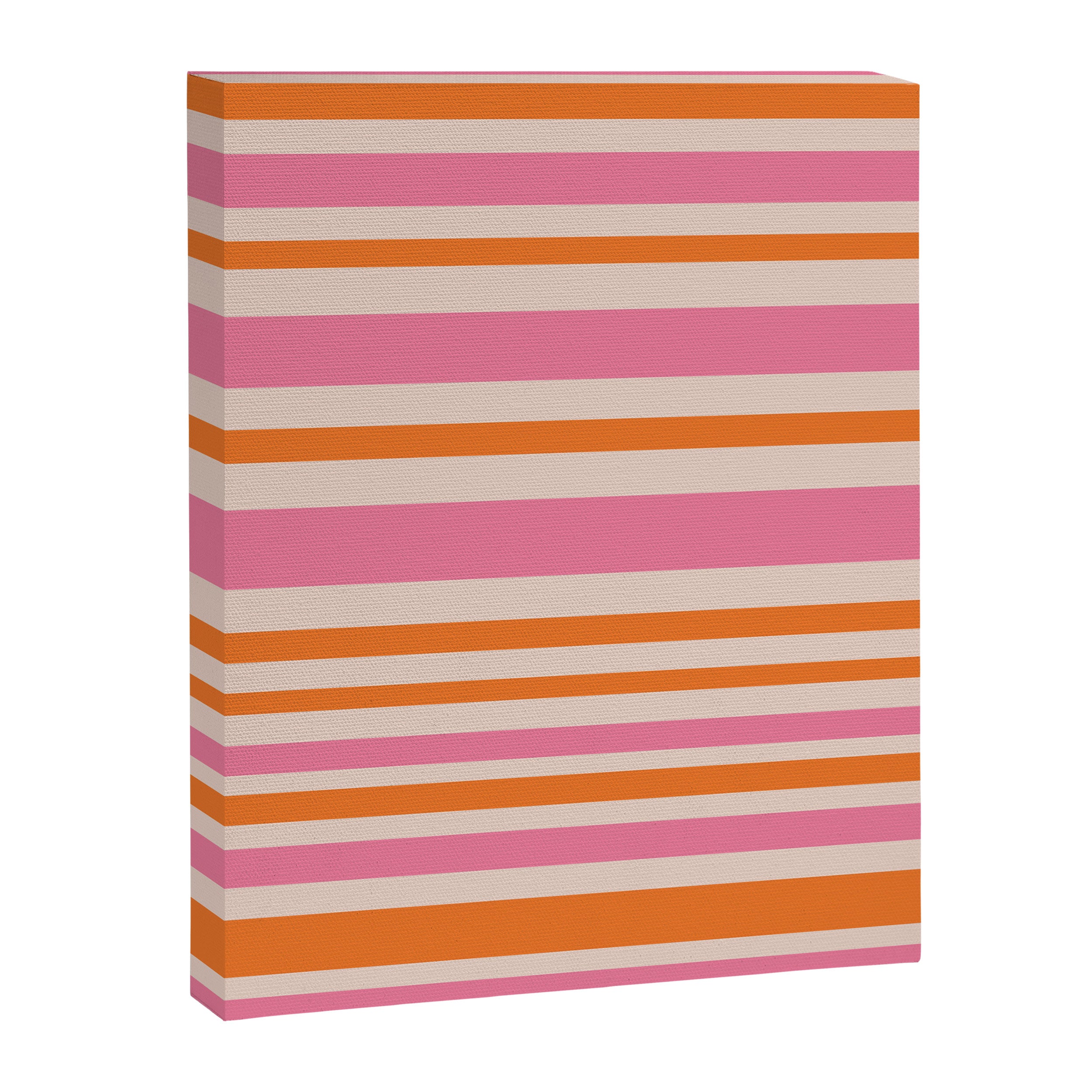 Variable Stripe Pattern in Retro Pink Orange Canvas Print Gallery Image 8