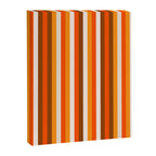 Vertical Fine Stripes in Retro 70s Orange and Brown Canvas Print Gallery Image 8