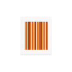 Vertical Fine Stripes in Retro 70s Orange and Brown Art Print Gallery Image 1