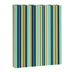 Vertical Stripes Blue Aqua Olive Vanilla Canvas Print Gallery Image 8