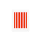 Vertical Stripes Bold Fun Basic Pattern in Orange and Pink Art Print Gallery Image 1