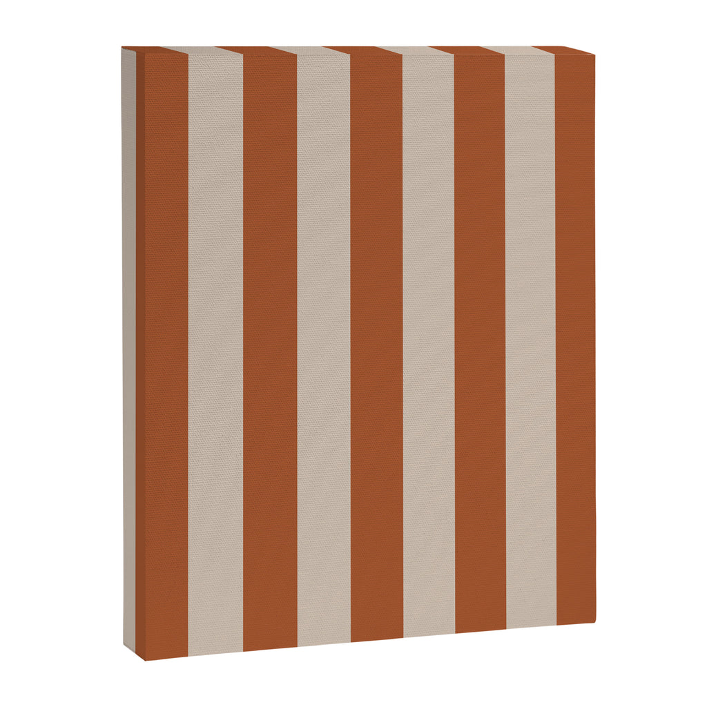 Vertical Stripes in Clay and Putty Canvas Print Gallery Image 8