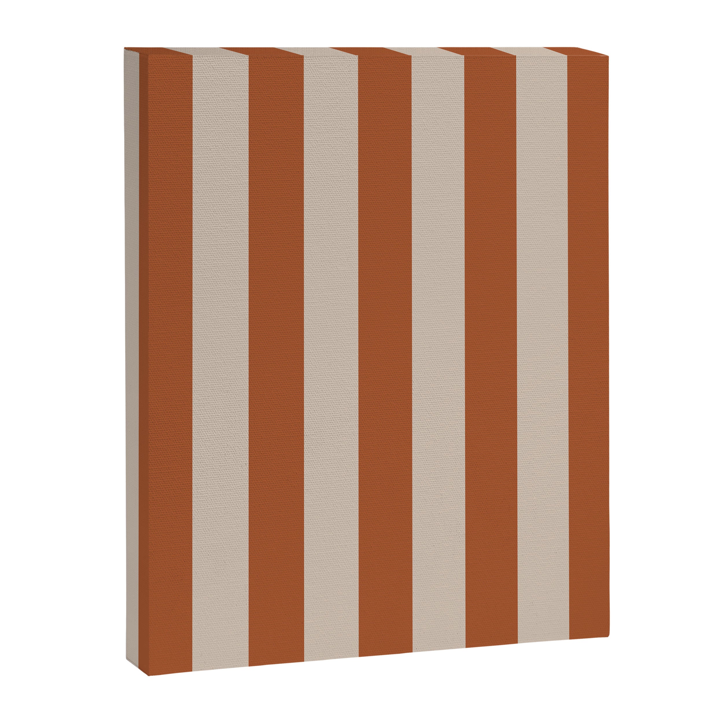 Vertical Stripes in Clay and Putty Canvas Print Gallery Image 8