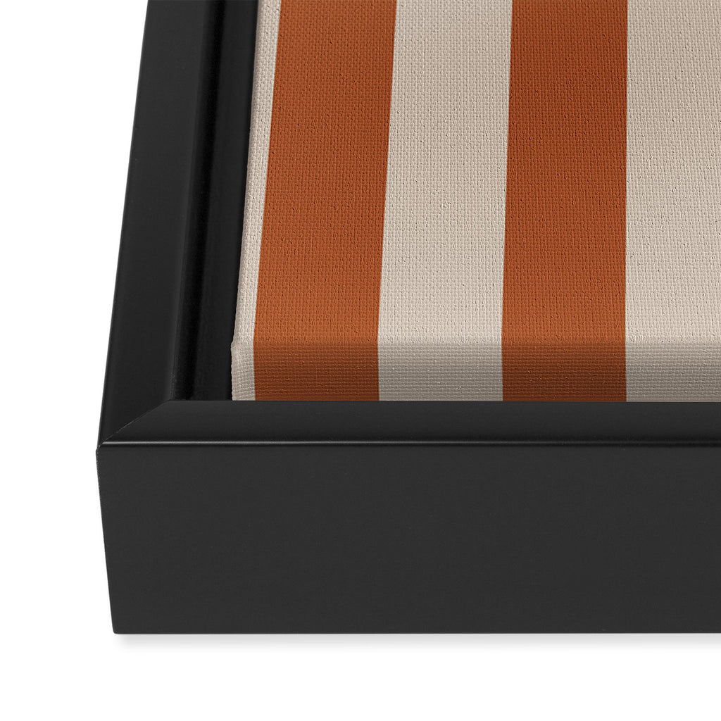 Vertical Stripes in Clay and Putty Framed Canvas Print Gallery Image 3