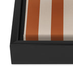 Vertical Stripes in Clay and Putty Framed Canvas Print Gallery Image 3