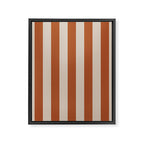 Vertical Stripes in Clay and Putty Framed Canvas Print Gallery Image 8