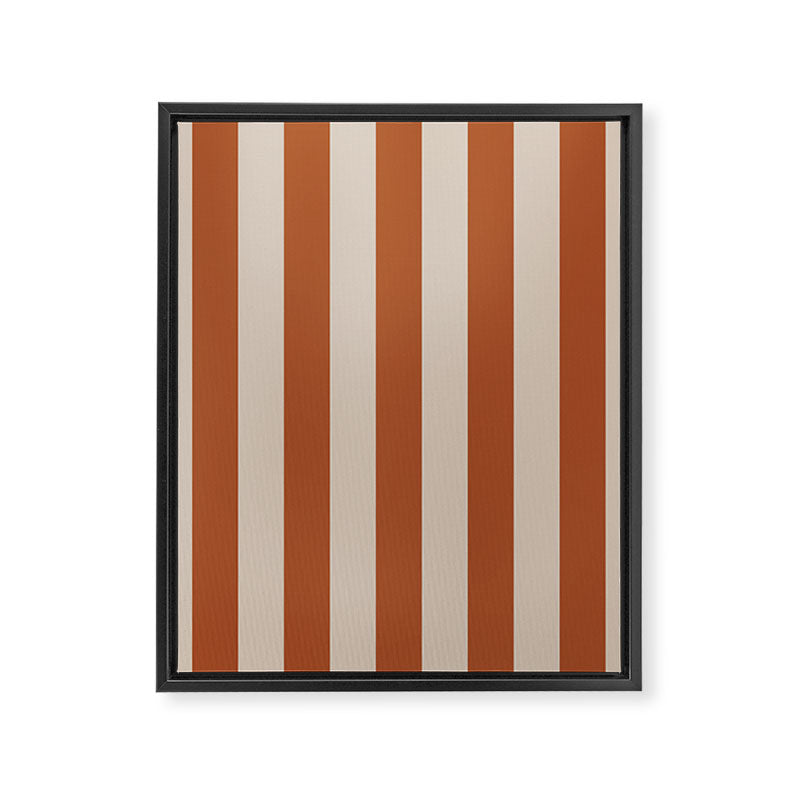 Vertical Stripes in Clay and Putty Framed Canvas Print Gallery Image 8