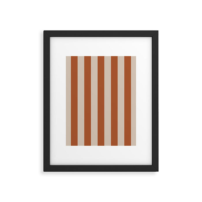 Vertical Stripes in Clay and Putty Framed Art Print Gallery Image 1