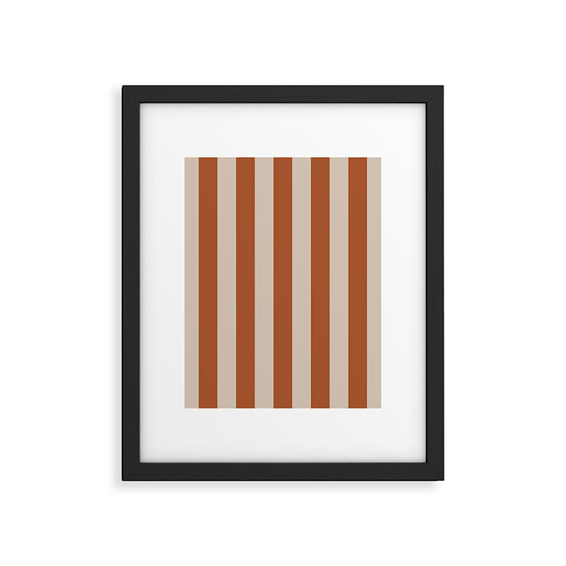 Vertical Stripes in Clay and Putty Framed Art Print Gallery Image 6