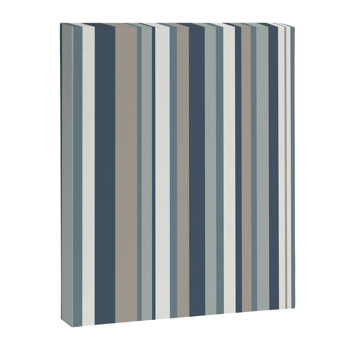 Vertical Stripes in Neutral Blue Gray Shades Canvas Print Gallery Image 1