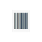 Vertical Stripes in Neutral Blue Gray Shades Art Print Gallery Image 1