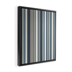 Vertical Stripes in Neutral Blue Gray Shades Framed Canvas Print Gallery Image 2