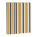 Vertical Stripes Muted Gold and Charcoal Variable Retro Modern Stripe Pattern Canvas Print Gallery Image 8