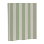 Vertical Stripes Narrow Pattern in Sage and Beige Canvas Print Gallery Image 8