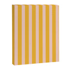 Vertical Stripes Pattern in Mustard Yellow Orange and Light Blush Pink Canvas Print Gallery Image 6