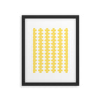 Vertical Stripes Yellow and White Ogee A-Go-Go Pop Pattern Framed Art Print Gallery Image 6
